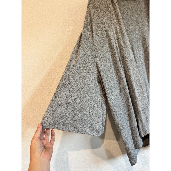 Lane Bryant Women's Gray Open Front Knit Cardigan Sweater Wide Sleeve 22/24 - Picture 3 of 11